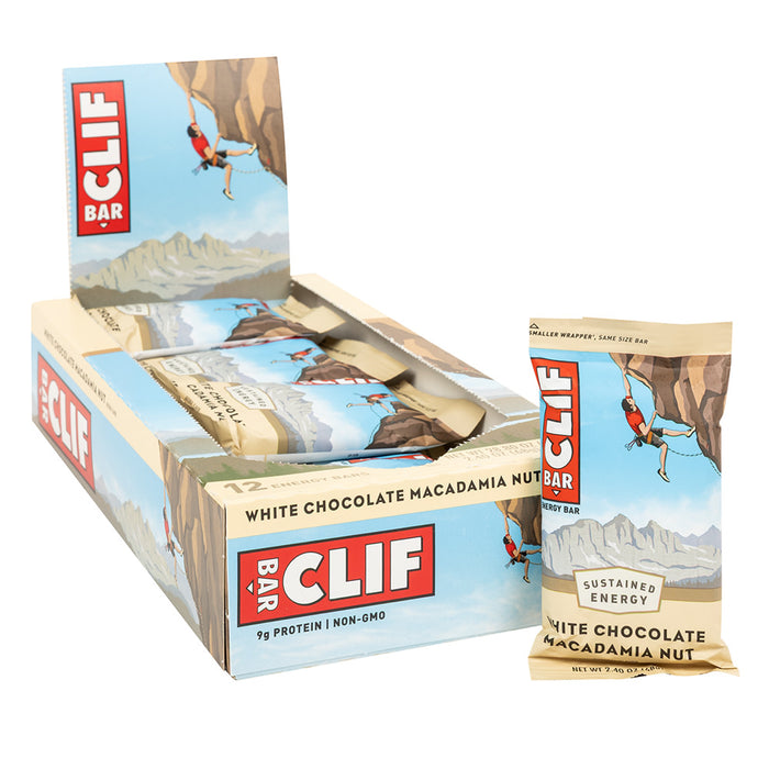 Clif White Chocolate Macadamia Nut Bar 2.4oz Bar - 12ct