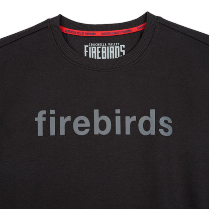 Coachella Valley Firebirds Womens Washed Black Crewneck