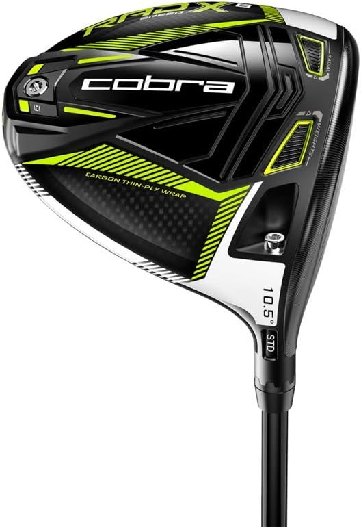 Cobra Golf 2021 Mens Radspeed XB Driver Gloss Black Turbo Yellow Right Regular Fujikura Motore XF3 10.5deg