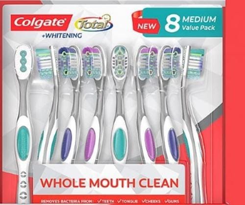 Colgate Teeth Whitening Toothbrush, 8 units Cleaning bristles and polishing cups that help remove more plaque and stains- 358036 dayana sifontes