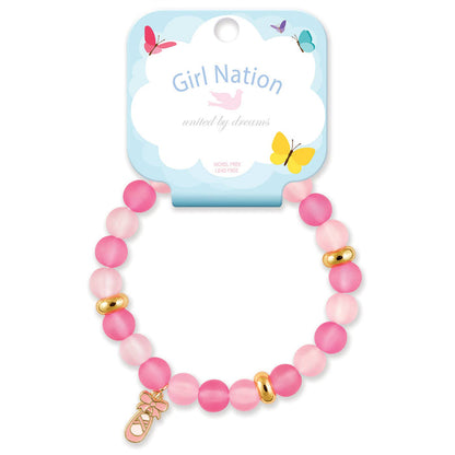 Color Me Happy Pink Ballet Shoe Bracelet