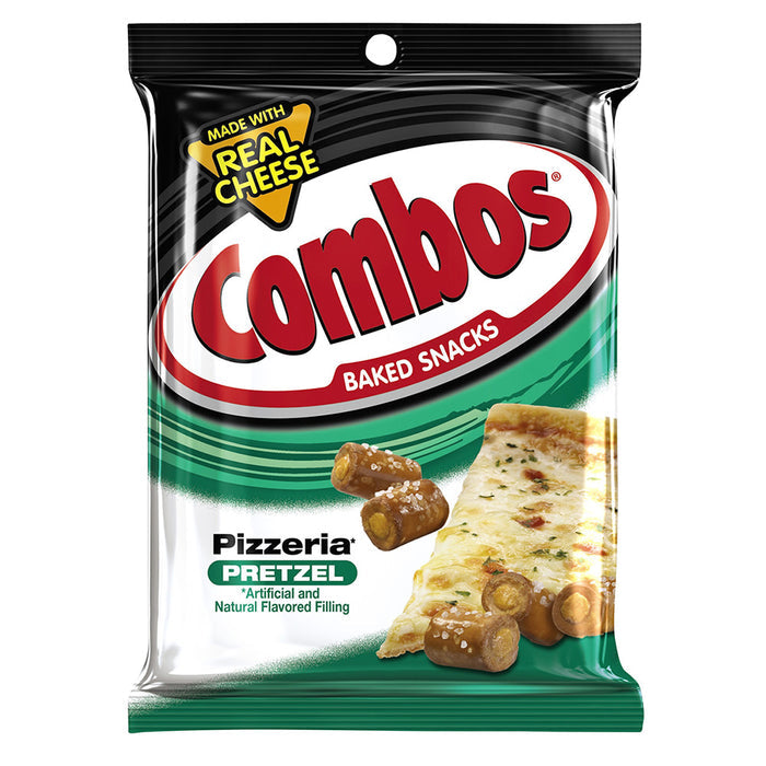 Combos Pizzeria Pretzel Snacks Peg Bag - 12 Count