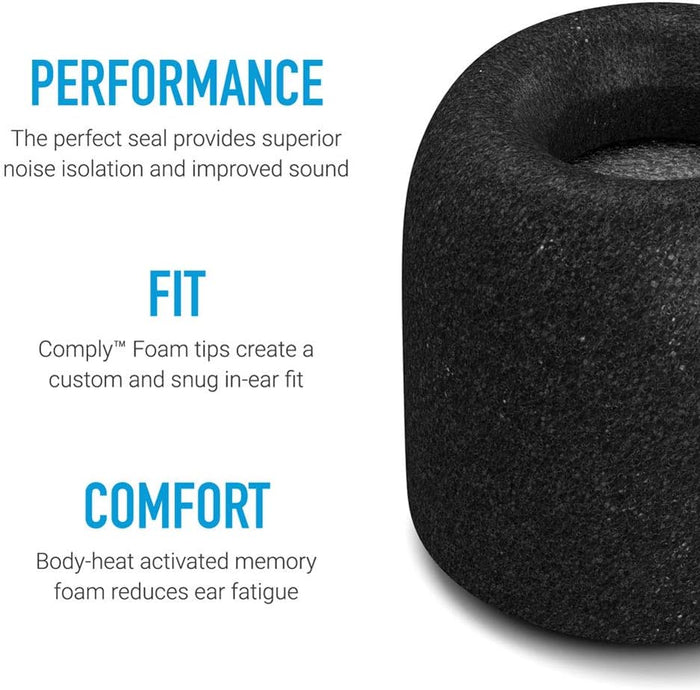 COMPLY TrueGrip Memory Foam Replacement Earbud Tips for Jabra 65T & 75T Earphone Devices Small 3 Pairs