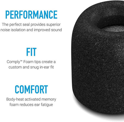 COMPLY TrueGrip Memory Foam Replacement Earbud Tips for Jabra 65T & 75T Earphone Devices Small 3 Pairs