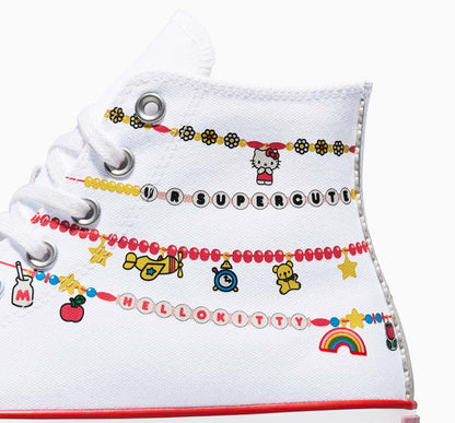 Converse x Hello Kitty Chuck Taylor All Star Charmed Hi-Top Sneaker (Adult - White) Shoes CONVERSE