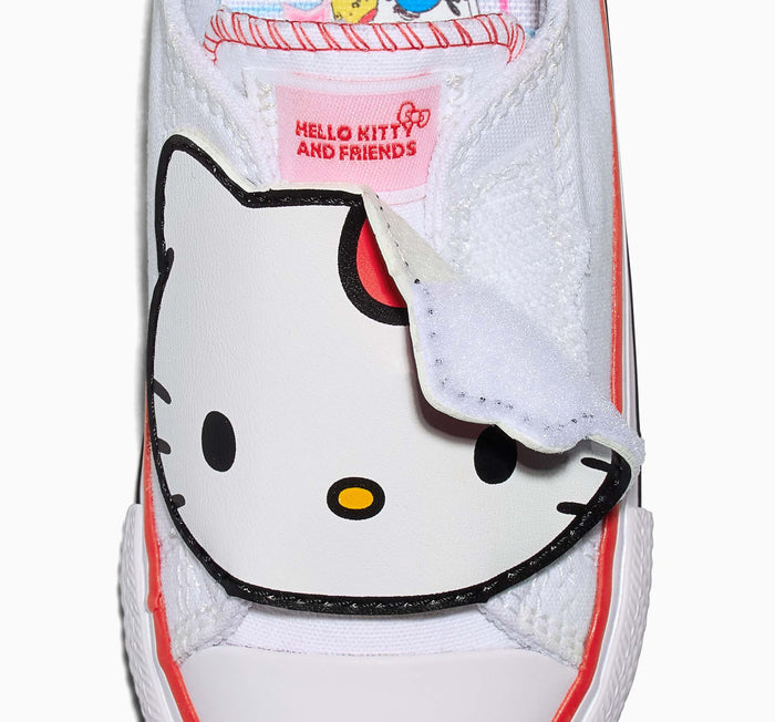Converse x Hello Kitty Chuck Taylor All Star One Strap Easy-On Sneaker (Toddler - White) Shoes CONVERSE