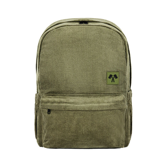 Corduroy Backpack and Beanie