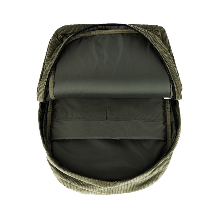 Corduroy Backpack and Beanie