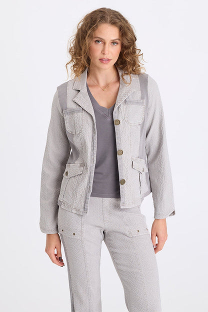 XCVI Cornelia Jacquard Fitted Blazer