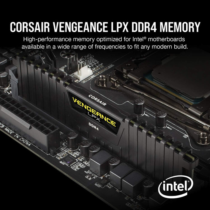CORSAIR CMK32GX4M2E3200C16 Vengeance LPX 32GB 2X16GB DDR4 3200 C16 1.35V Computer Memory Black