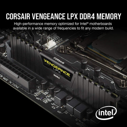 CORSAIR CMK32GX4M2E3200C16 Vengeance LPX 32GB 2X16GB DDR4 3200 C16 1.35V Computer Memory Black