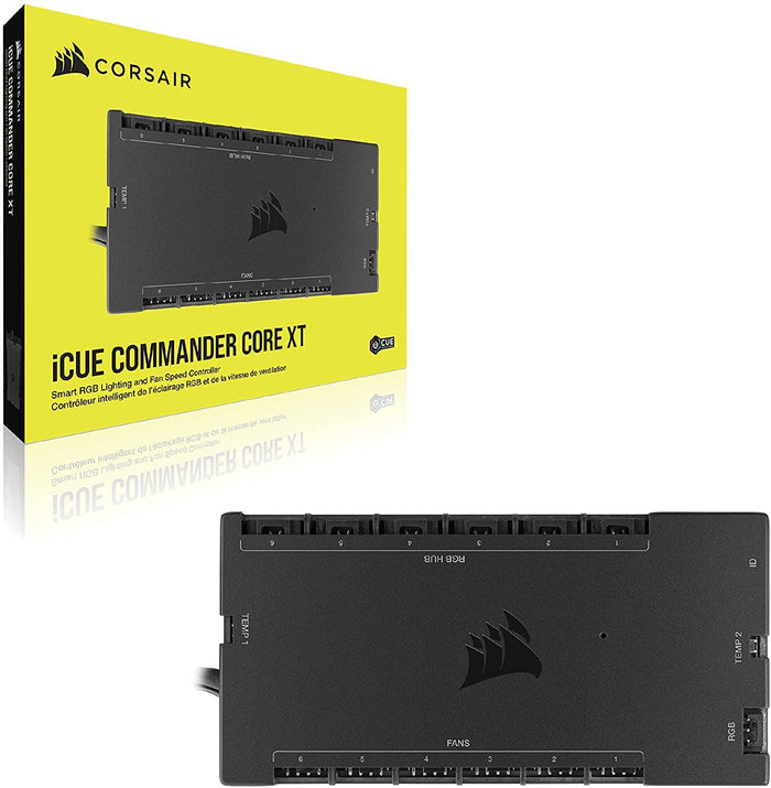 CORSAIR iCUE COMMANDER CORE XT Digital Fan Speed And RGB Lighting Controller Black