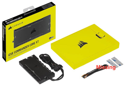 CORSAIR iCUE COMMANDER CORE XT Digital Fan Speed And RGB Lighting Controller Black