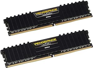 Corsair Vengeance LPX 8GB 2x4GB DDR4 DRAM 2400MHz C14 Memory Kit Black