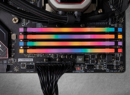 CORSAIR VENGEANCE RGB PRO 32GB 4x8GB DDR4 2666MHz C16 LED Desktop Memory Black