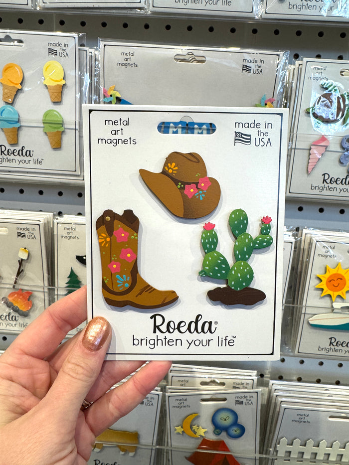 Cowgirl & Cactus Magnets S/3