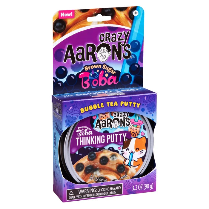 Crazy Aarons Brown Sugar Boba Full Size 4 Inch Thinking Putty Tin