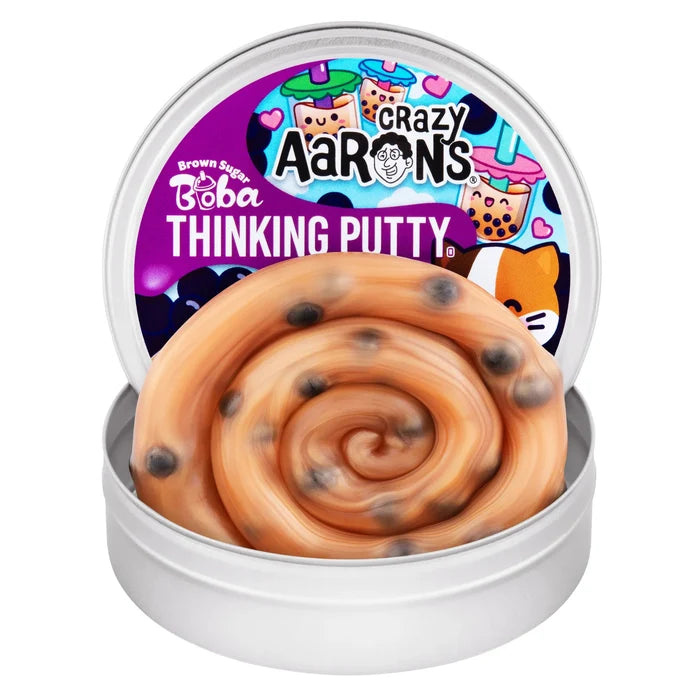 Crazy Aarons Brown Sugar Boba Full Size 4 Inch Thinking Putty Tin