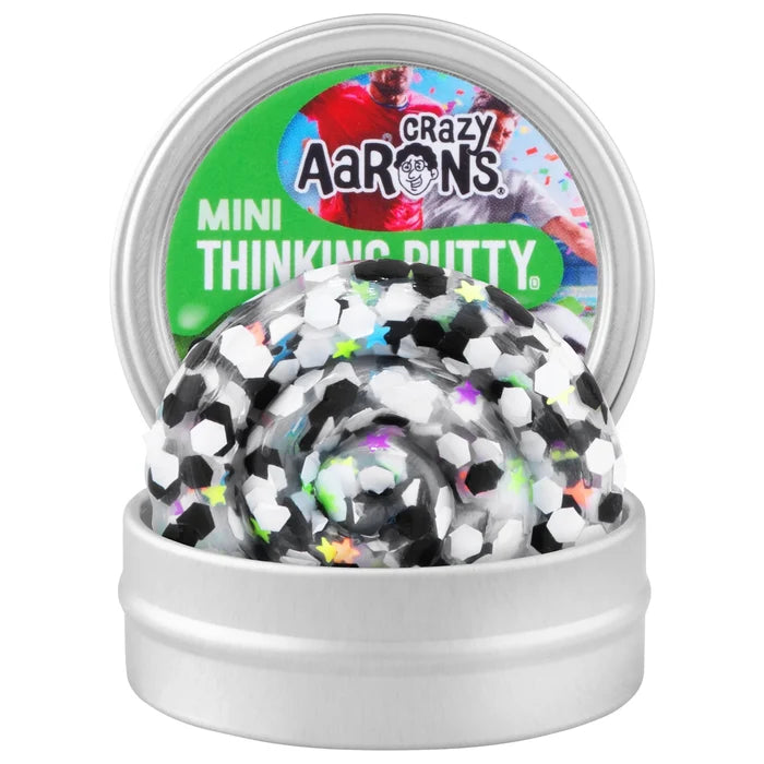 Crazy Aarons Futbol Mini 2 Inch Thinking Putty Tin
