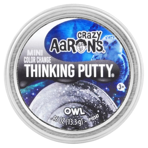 Crazy Aarons Owl Mini 2 Inch Thinking Putty Tin