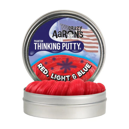Crazy Aarons Red, Light and Blue Ghostwriters® Full Size 4 Inch Thinking Putty Tin