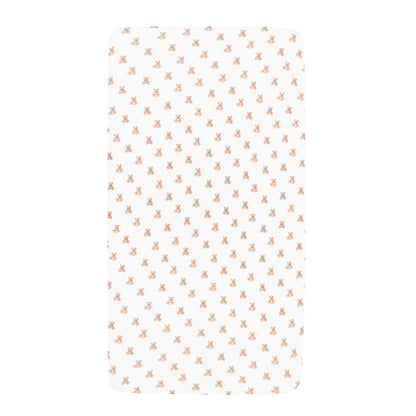 Crib Sheet in Teddy Bear on mattress