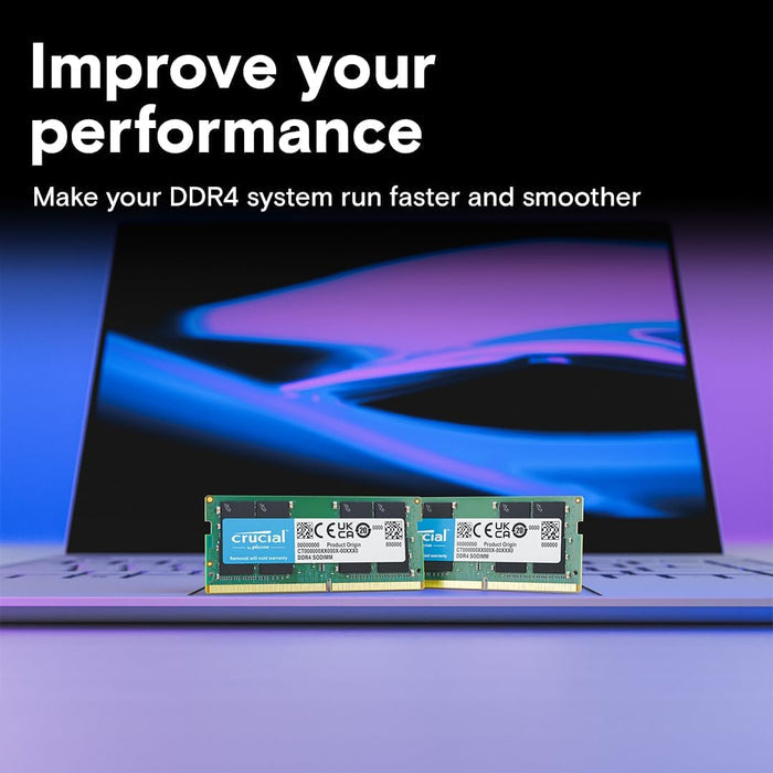 Crucial RAM 8GB DDR4 3200MHz CL22 Laptop Memory CT8G4SFRA32A Green