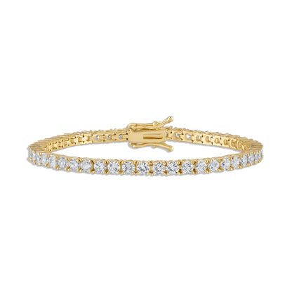 Crystal Tennis Bracelet - 14k gold filled CZ tennis bracelet with 4mm crystals and box clasp