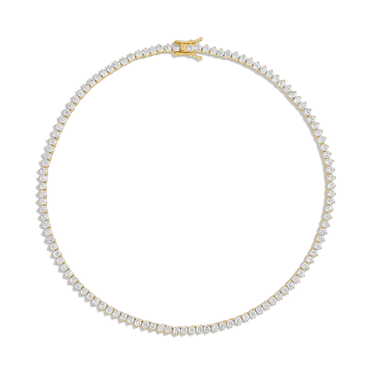 Crystal Tennis Bracelet - 14k gold filled CZ crystal tennis bracelet with 4mm crystals in 4-prong setting