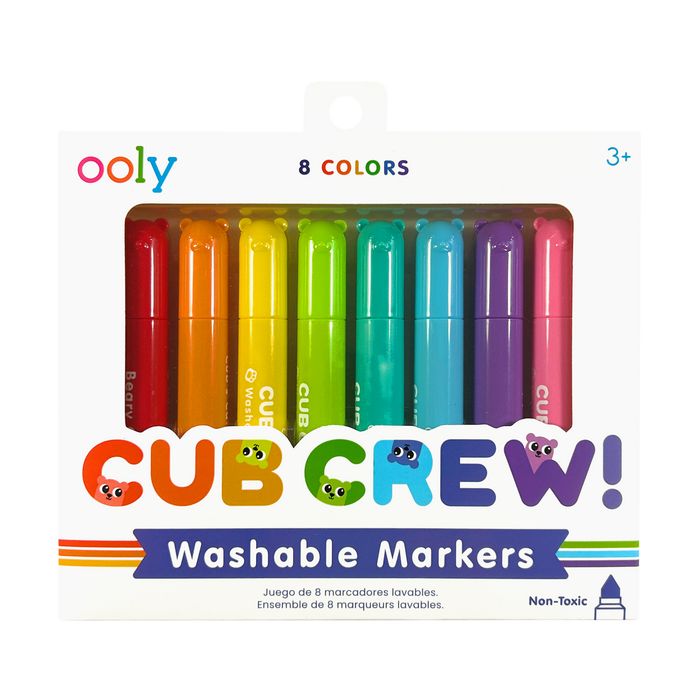 Front of packaging of OOLY Cub Crew Washable Markers on a white background