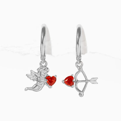 Cupid’s Match Dangle Hoops