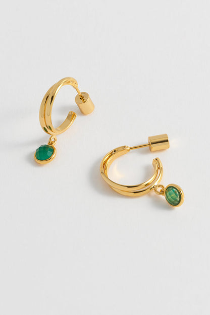 CZ Drop Twist Hoops