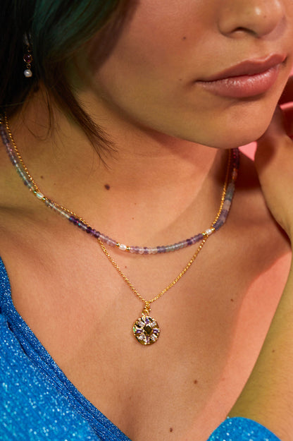 CZ Flower Pendant
