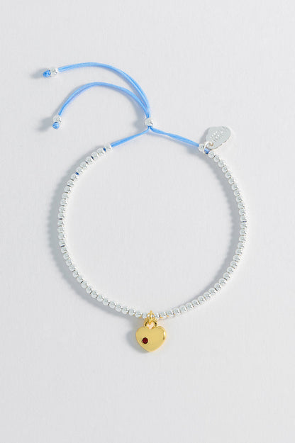CZ Heart Padlock Bracelet