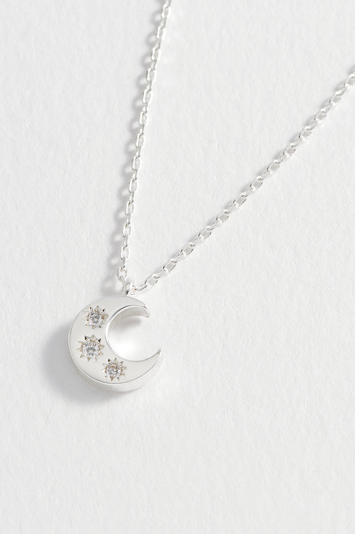 CZ Moon Pendant