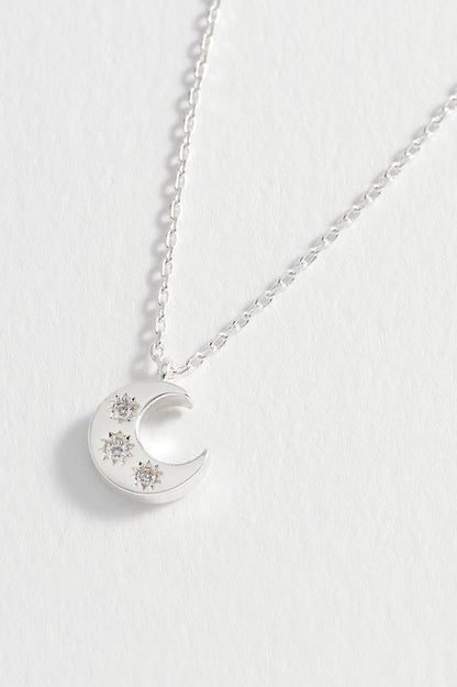 CZ Moon Pendant