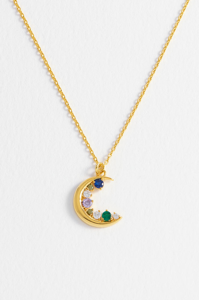 CZ Moon Pendant