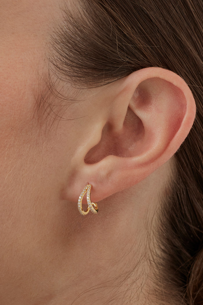 CZ Wave Earrings