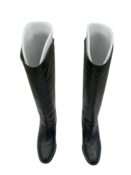 Darryl Leather Heeled Long Boots