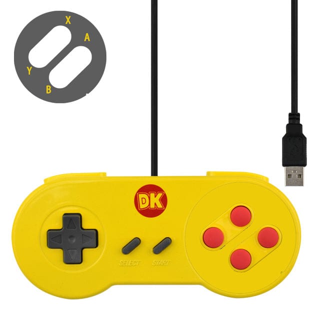 Data Frog "SNES" Style USB Gamepad - Yellow [Discontinued] by ModMyPi - The Pi Hut