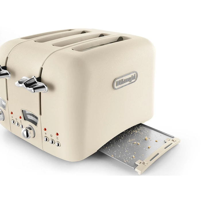 De'Longhi Argento Flora 4 Slice Toaster - Cream – view 4
