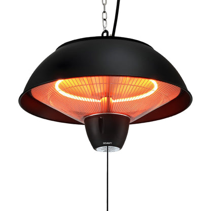 Devanti 1500W Electric Patio Infrared Heater Hanging Heaters Ceiling Mounted Remote - Devanti