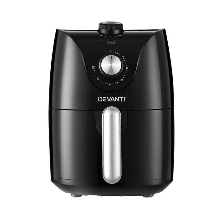 Devanti Air Fryer 2.5L Electric Fryers Airfryer Healthy Cooker Oil Free Kitchen -Home Living Store - -
