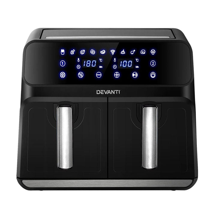 Devanti Air Fryer 8L LCD Fryers Oven Airfryer Healthy Cooker Oil Free Kitchen -Home Living Store - -