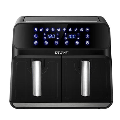 Devanti Air Fryer 8L LCD Fryers Oven Airfryer Healthy Cooker Oil Free Kitchen -Home Living Store - -