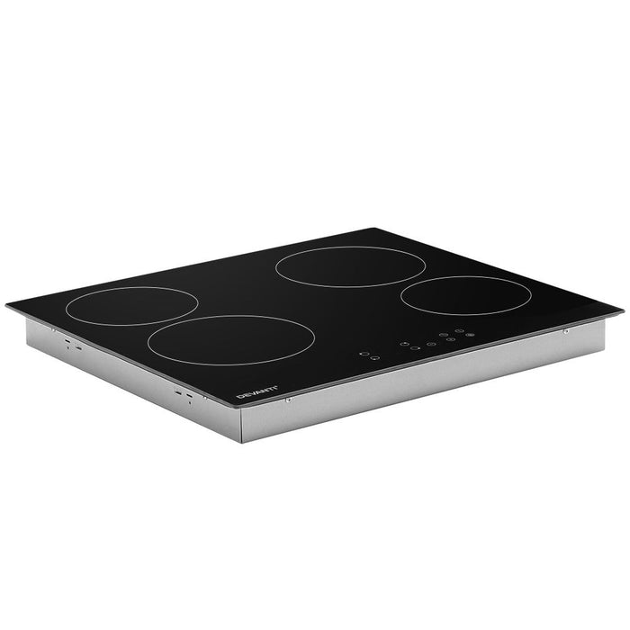 Devanti Ceramic Cooktop 60cm Electric Cooker 4 Burner Stove Hob Touch Control -Home Living Store - -