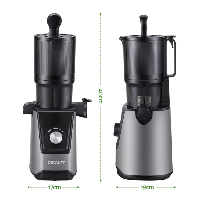 DEVANTI Slow Juicer Cold Press 200W for Fruit Vegetable Juice
