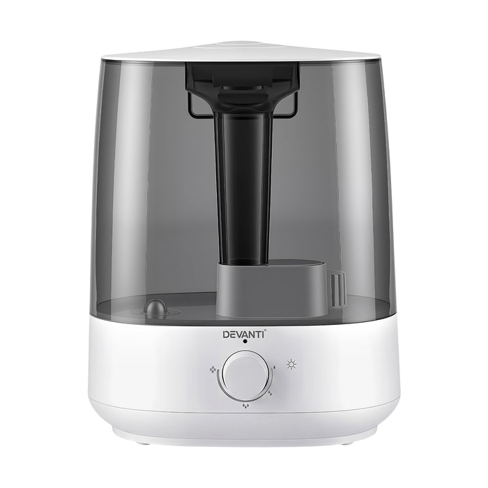 Devanti Ultrasonic Humidifier Aroma Diffuser Top Fill Quiet Bedroom 6L - Devanti