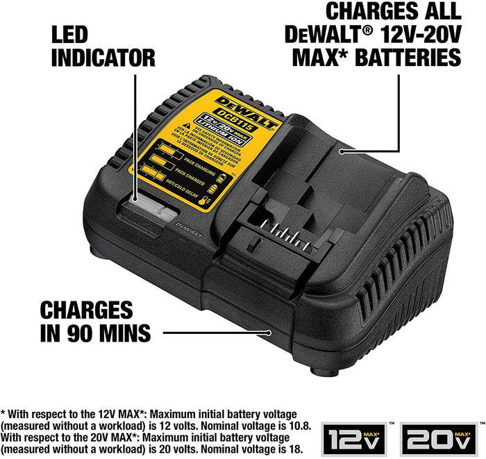 DEWALT 12-20V Lithium Battery Charger - DCB115