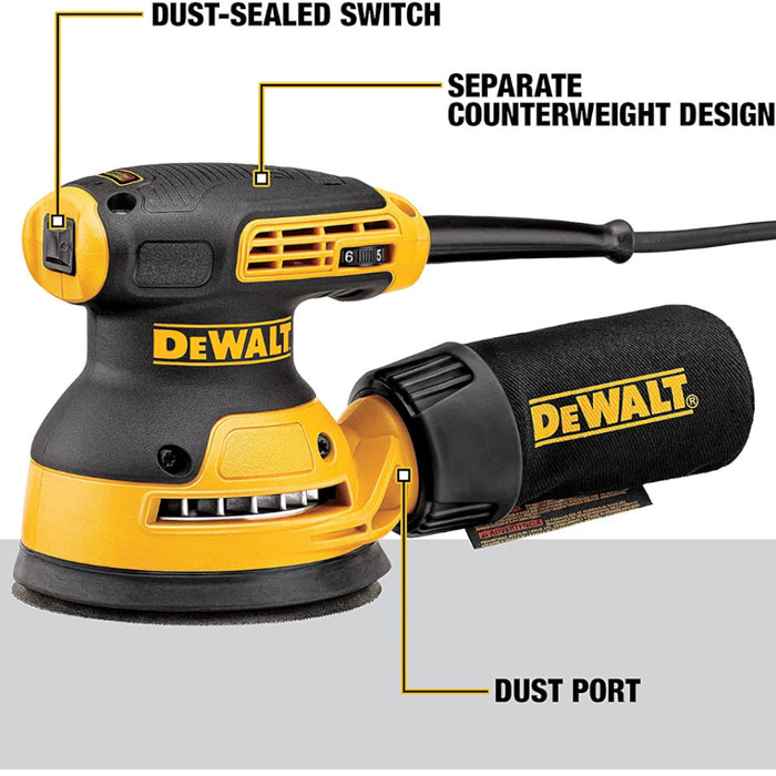 DEWALT Random Orbit Sander, Variable Speed, 5-Inch - Refurbished with Dewalt Warranty - DWE6423
